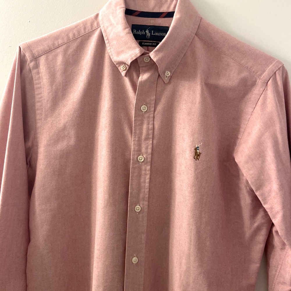 Ralph Lauren classic fit mens Oxford button down in Red size S
